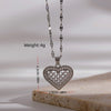 Ig Style Simple Style Devil's Eye Heart Shape Copper Plating Hollow Out Inlay Zircon 18k Gold Plated Pendant Necklace