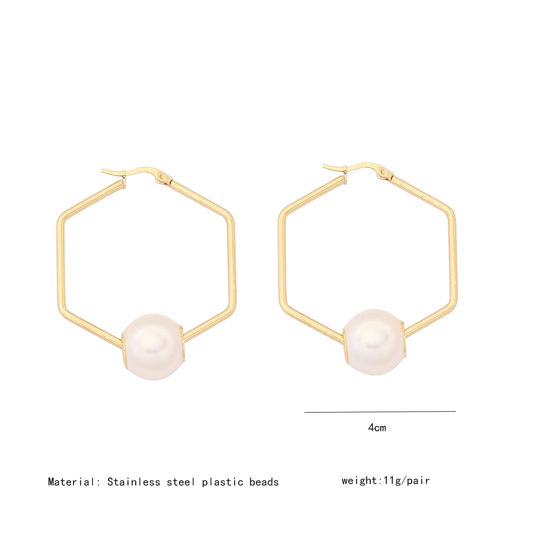 1 Pair Commute Geometric Plating Stainless Steel Earrings