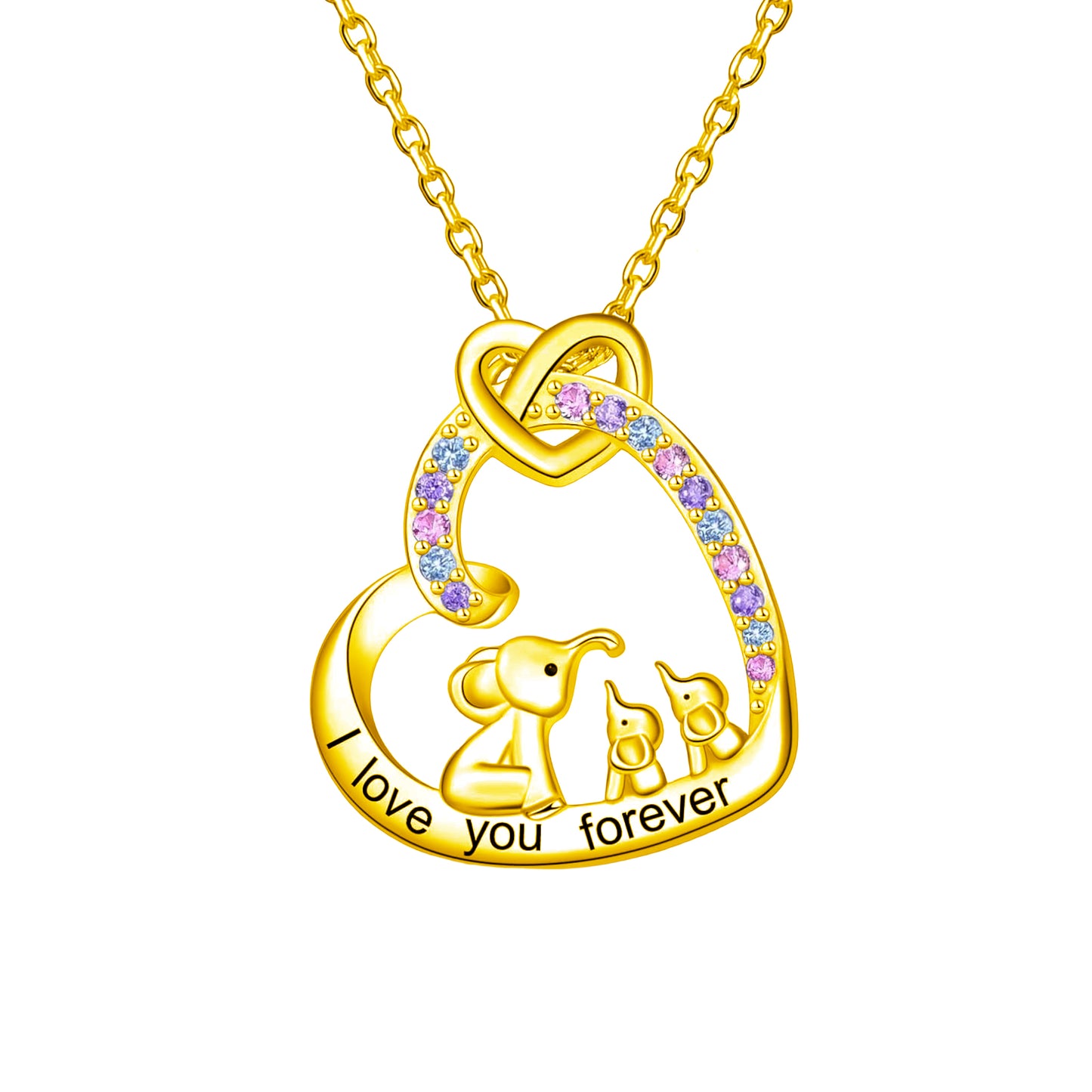 Cute Sweet Heart Shape Alloy Plating Inlay Rhinestones Gold Plated Silver Plated Women's Necklace