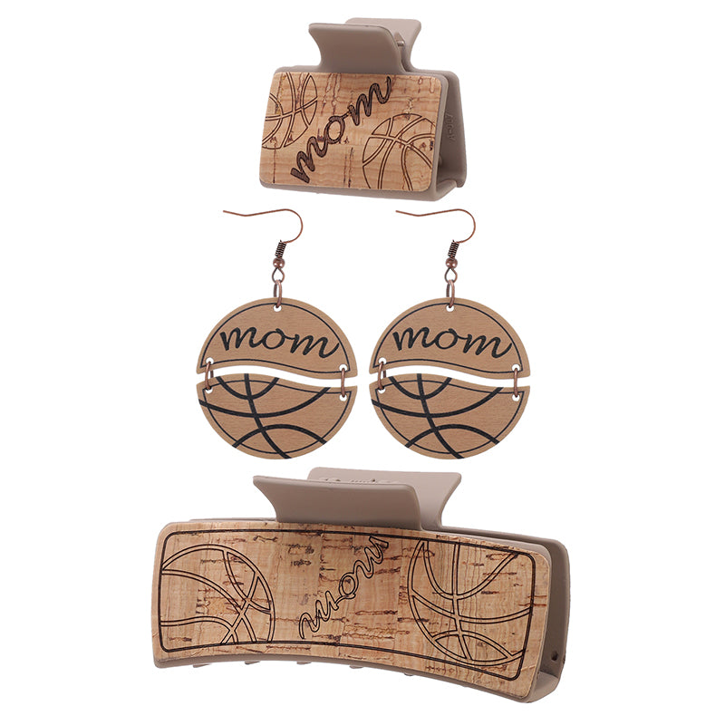 Simple Style Basketball Wood Women's Earrings