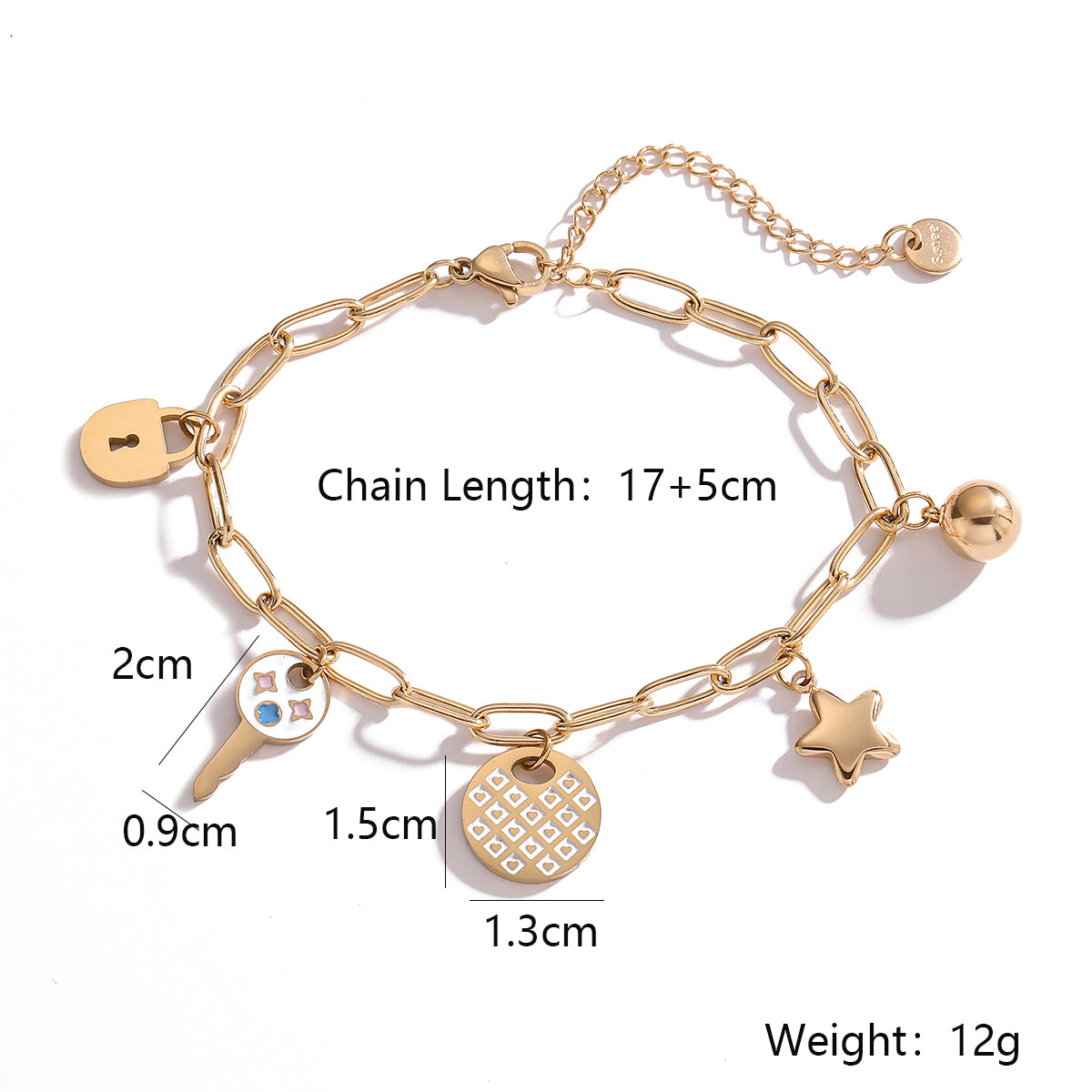 Simple Style Heart Shape Titanium Steel Plating 18k Gold Plated Bracelets