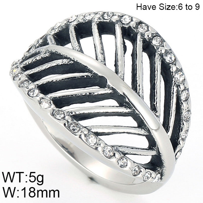 Hip-hop Retro Arrow Rhombus Titanium Steel Tungsten Steel Rings