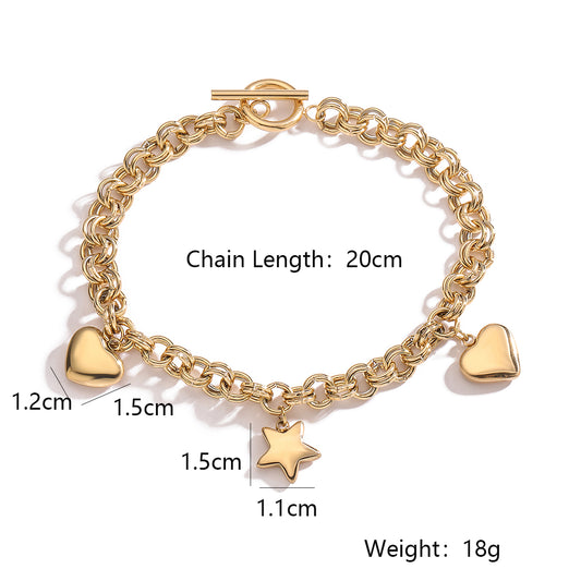 Simple Style Commute Geometric Copper Plating 18k Gold Plated Bracelets