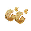 1 Pair Elegant Vintage Style Simple Style Round Star Plating Inlay Titanium Steel Rhinestones 18k Gold Plated Earrings