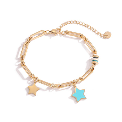 Simple Style Commute Star Copper Plating 18k Gold Plated Bracelets