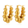 1 Pair Elegant Vintage Style French Style U Shape Plating Stainless Steel 18k Gold Plated Earrings