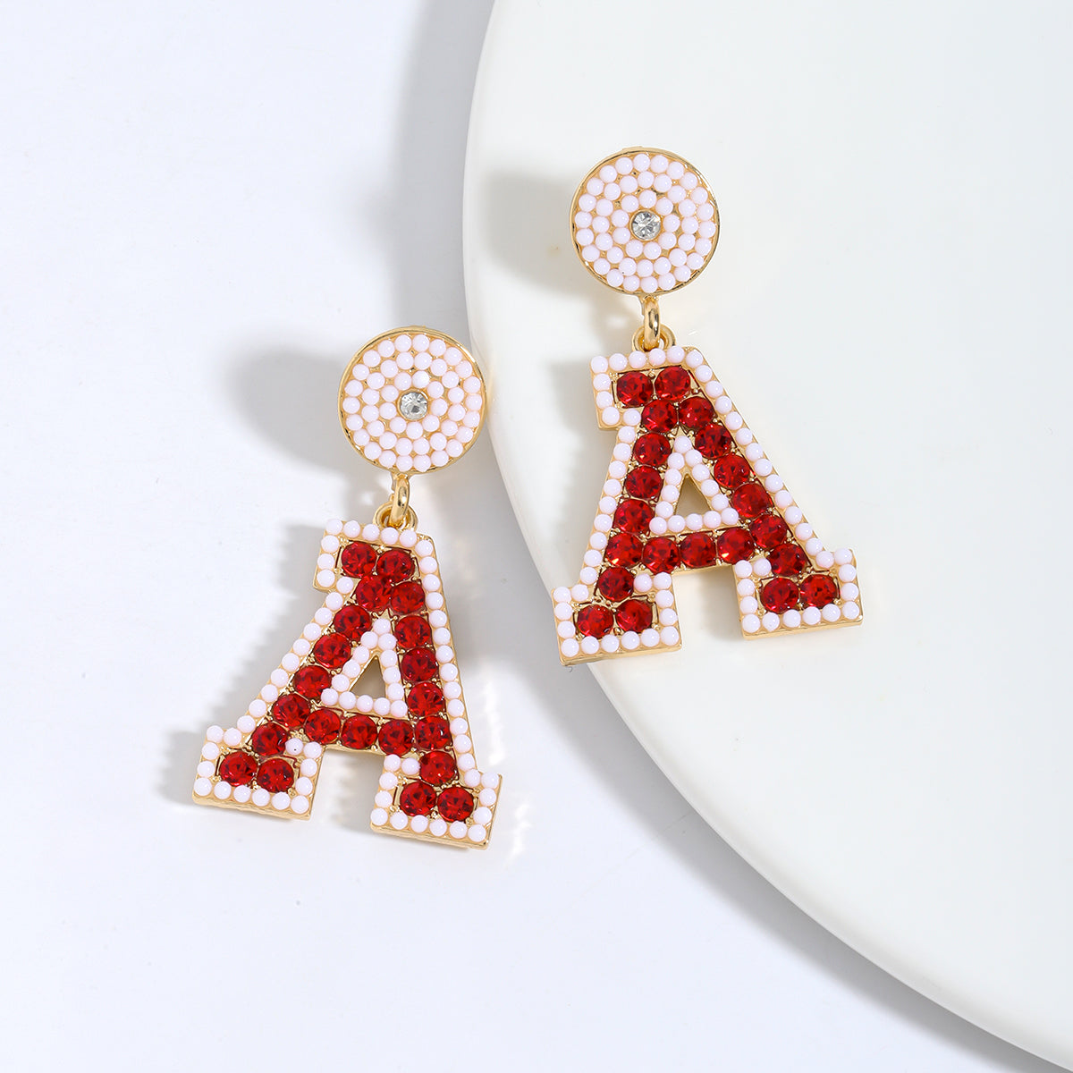 1 Pair Casual Elegant Letter Polishing Plating Inlay Alloy Acrylic Gold Plated Silver Plated Drop Earrings