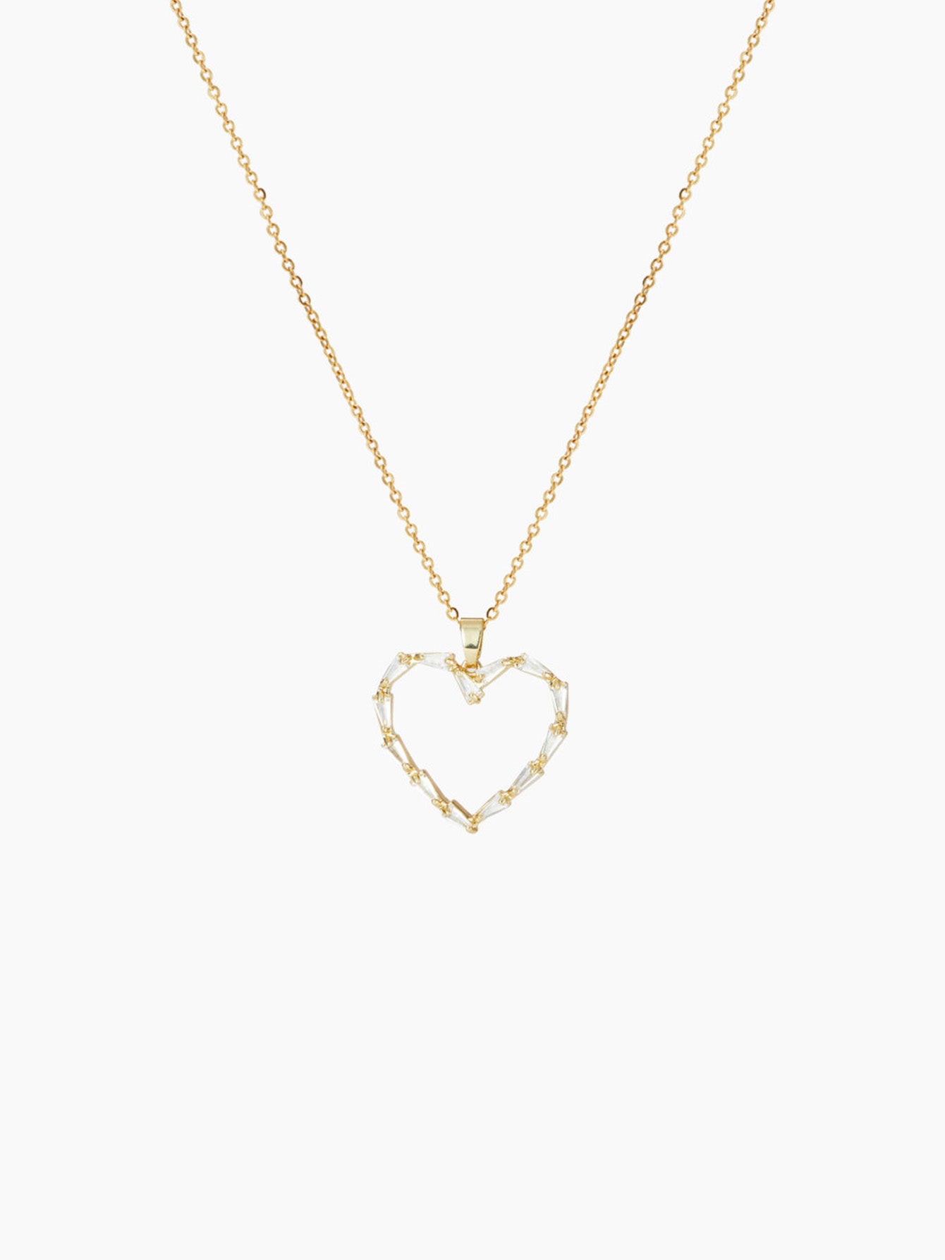 Simple Style Commute Animal Heart Shape Stainless Steel Copper Plating Inlay Zircon 18k Gold Plated Gold Plated Pendant Necklace