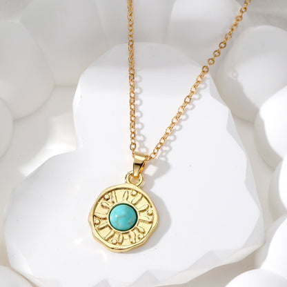 Vintage Style Simple Style Classic Style Color Block Alloy Women's Pendant Necklace