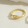 Vintage Style Simple Style Devil's Eye Copper Plating Inlay Zircon 14k Gold Plated Open Rings