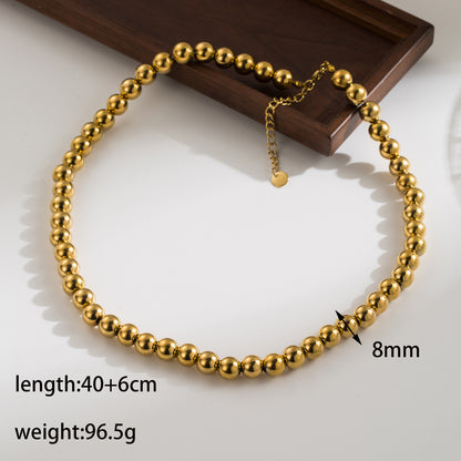 Ig Style Simple Style Solid Color Stainless Steel Plating 18k Gold Plated Pendant Necklace