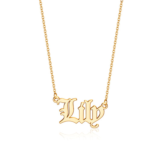 Simple Style Letter Stainless Steel Plating 14k Gold Plated Pendant Necklace