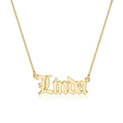 Simple Style Letter Stainless Steel Plating 14k Gold Plated Pendant Necklace