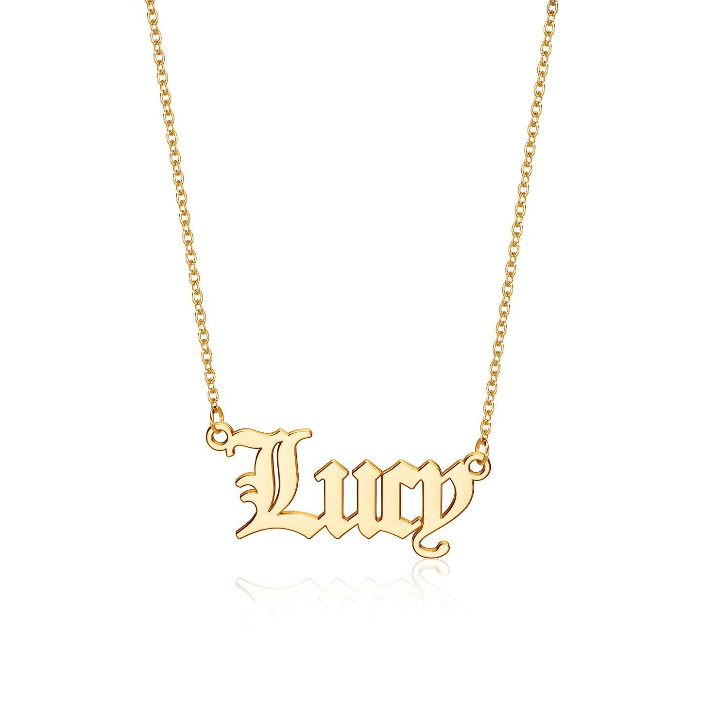 Simple Style Letter Stainless Steel Plating 14k Gold Plated Pendant Necklace