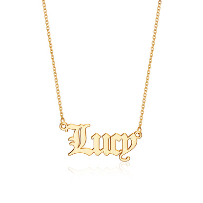 Simple Style Letter Stainless Steel Plating 14k Gold Plated Pendant Necklace