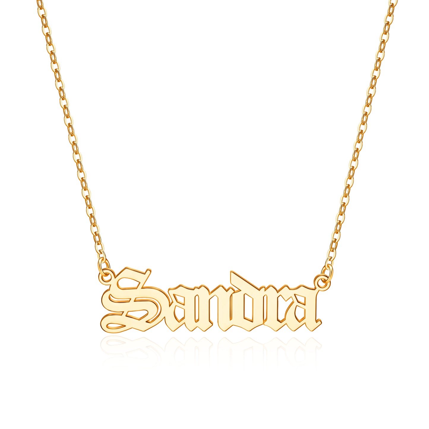 Simple Style Letter Stainless Steel Plating 14k Gold Plated Pendant Necklace