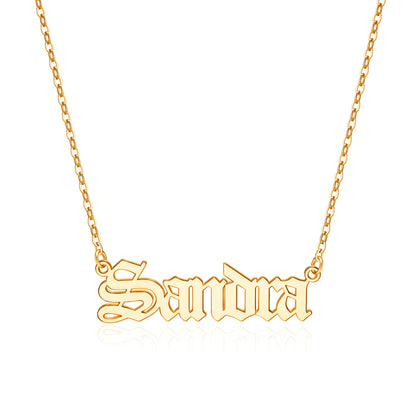 Simple Style Letter Stainless Steel Plating 14k Gold Plated Pendant Necklace