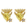 1 Pair Marine Style Geometric Plating Inlay Copper Zircon Ear Studs