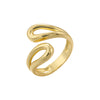 Casual Vintage Style Irregular Twist Copper Irregular Plating 18k Gold Plated Open Rings