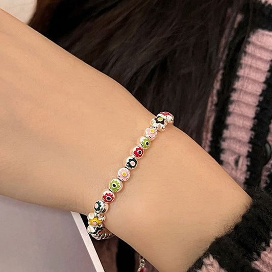 Simple Style Classic Style Ice Cream Copper Patchwork Bracelets