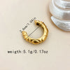 Casual Simple Style Oval Horns Chains Print Stainless Steel Plating Gold Plated Open Rings