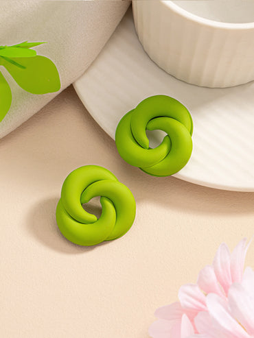 1 Pair Elegant Geometric Alloy Ear Studs