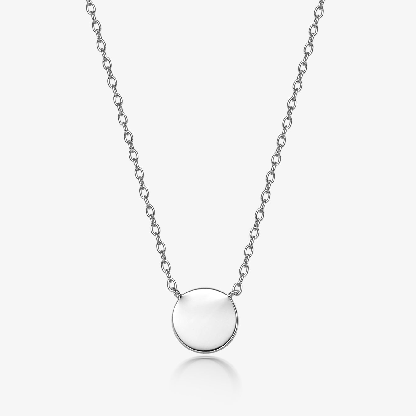 Retro Simple Style Classic Style Round Sterling Silver Plating 18k Gold Plated White Gold Plated Necklace