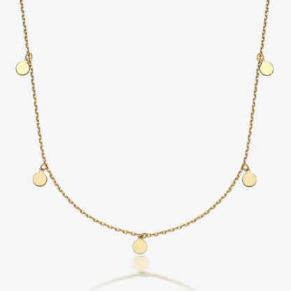 Retro Simple Style Classic Style Round Sterling Silver Plating 18k Gold Plated White Gold Plated Necklace