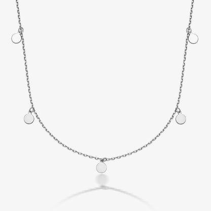 Retro Simple Style Classic Style Round Sterling Silver Plating 18k Gold Plated White Gold Plated Necklace