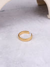 Simple Style Solid Color Stainless Steel Plating 18k Gold Plated Open Rings