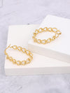 1 Pair Ig Style Simple Style Solid Color Plating Stainless Steel 18k Gold Plated Earrings