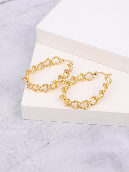 1 Pair Ig Style Simple Style Solid Color Plating Stainless Steel 18k Gold Plated Earrings