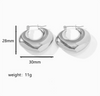 1 Pair Simple Style Heart Shape Polishing Plating Stainless Steel 18k Gold Plated Ear Studs