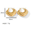 1 Pair Simple Style Heart Shape Polishing Plating Stainless Steel 18k Gold Plated Ear Studs