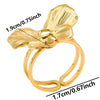 Ig Style Simple Style Flower Stainless Steel Plating 18k Gold Plated Open Rings