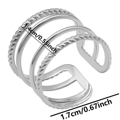 Simple Style Circle Stainless Steel Plating 18k Gold Plated Open Rings