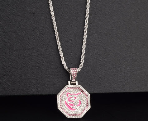 Chinoiserie Hip-hop Animal Alloy Titanium Steel Inlay Rhinestones Men's Pendant Necklace