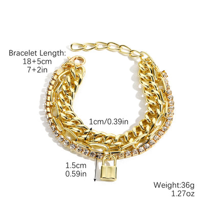 Fashion Solid Color Alloy Plating Women's Bracelets 1 Piece