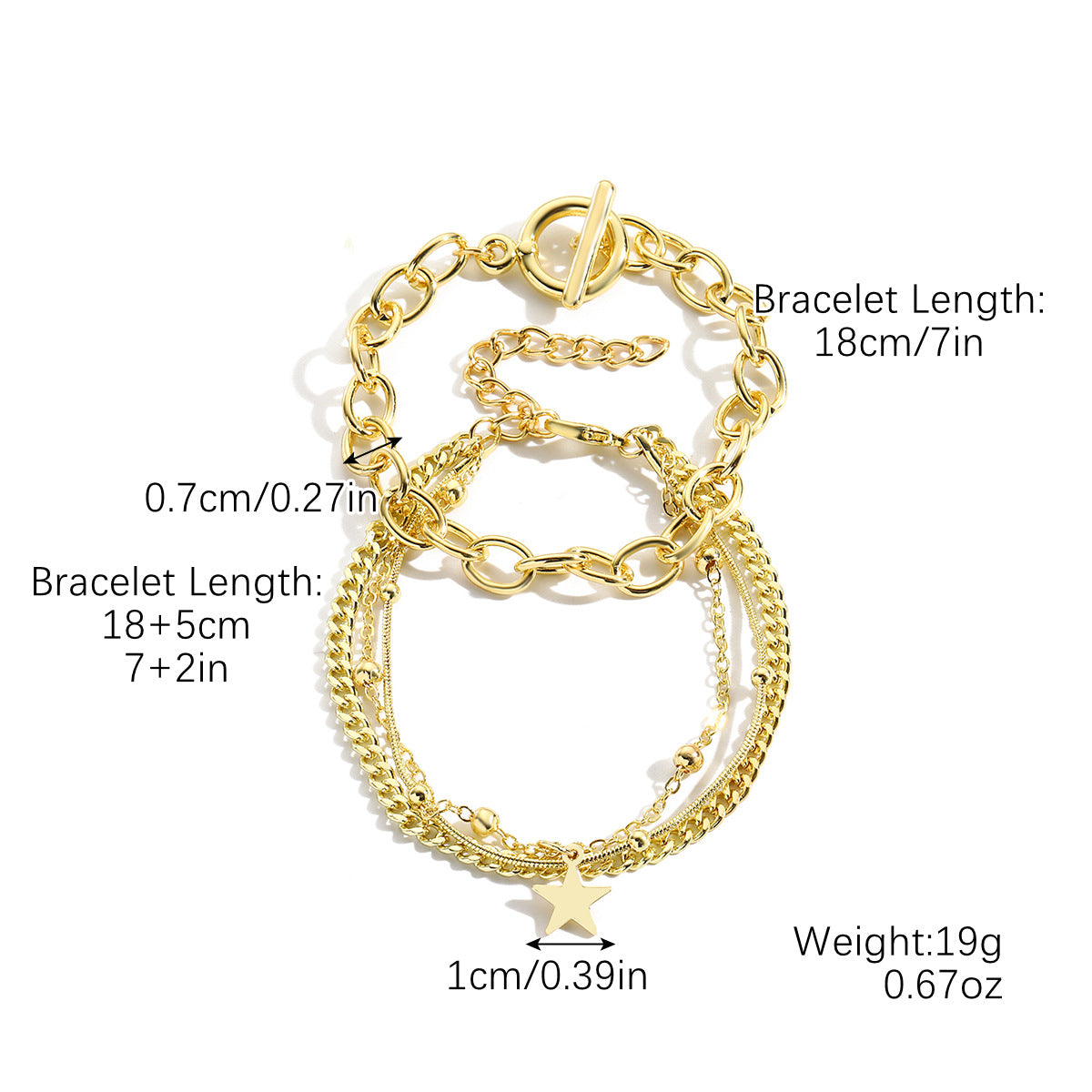 Fashion Solid Color Alloy Plating Women's Bracelets 1 Piece