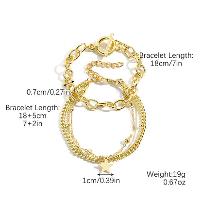 Fashion Solid Color Alloy Plating Women's Bracelets 1 Piece