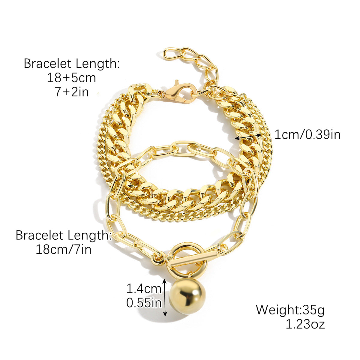 Fashion Solid Color Alloy Plating Women's Bracelets 1 Piece