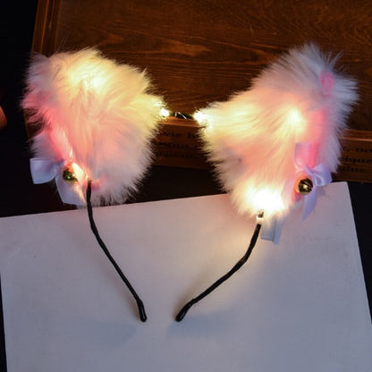 Fashion Angel Wings Goose Feather Luminous Headband Party Headdress Wholesale