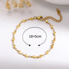 Sweet Heart Shape Stainless Steel Plating 18k Gold Plated Bracelets