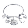 Simple Style Classic Style Letter Heart Shape Stainless Steel Plating Bangle