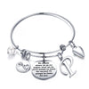 Simple Style Classic Style Letter Heart Shape Stainless Steel Plating Bangle