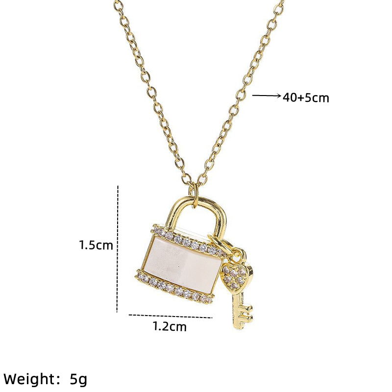 Ig Style Simple Style Electrocardiogram Wings Bow Knot Stainless Steel Copper Plating Inlay Opal Zircon Gold Plated Silver Plated Pendant Necklace