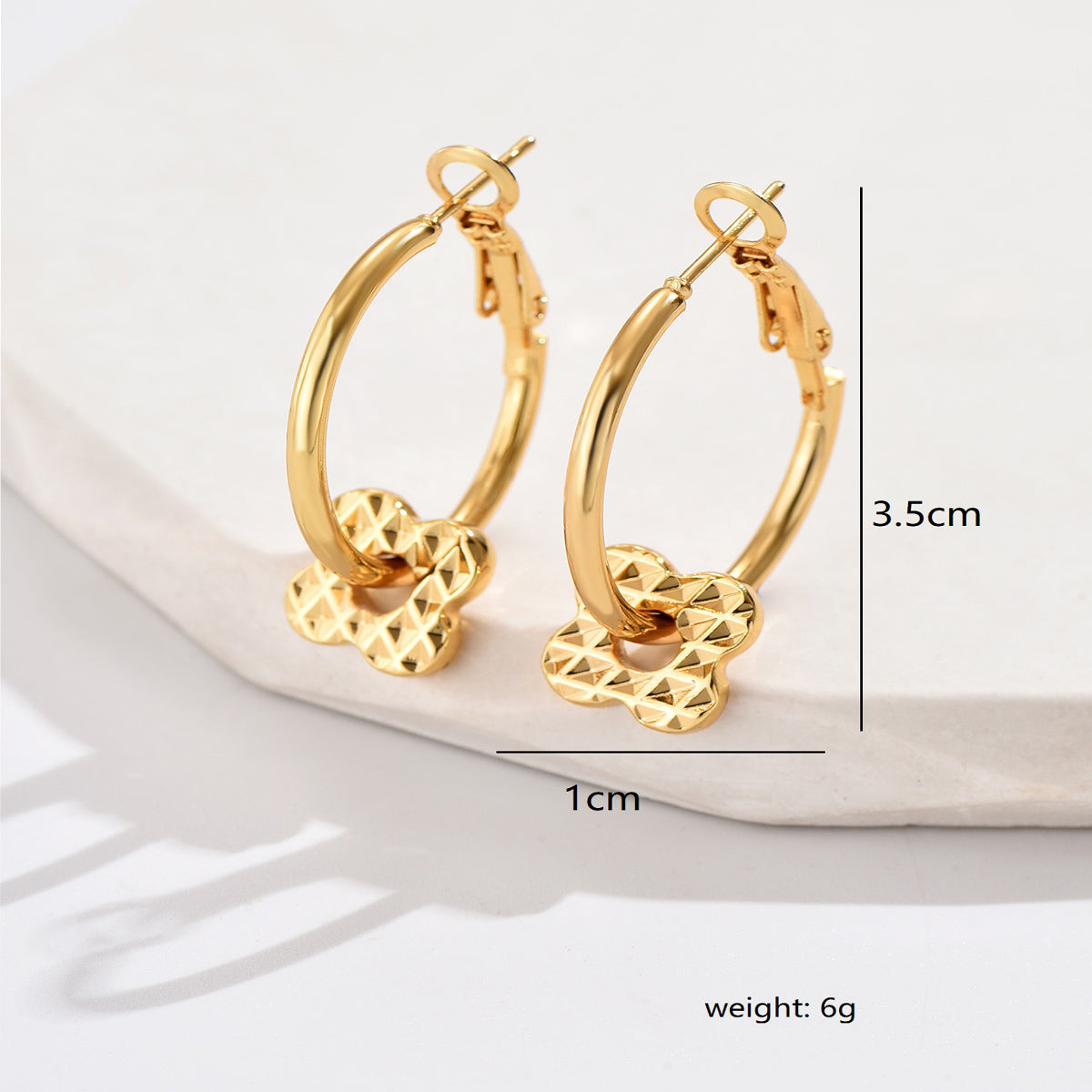 1 Pair Ig Style Geometric Plating Stainless Steel 18k Gold Plated Earrings