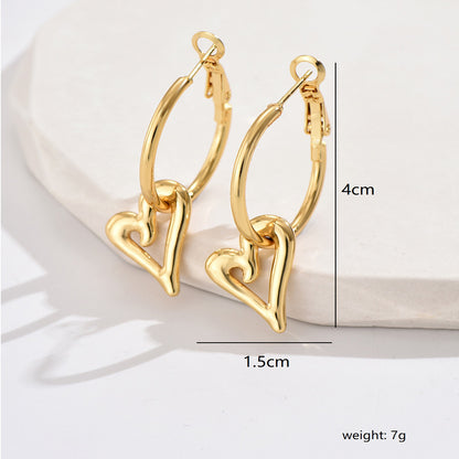 1 Pair Ig Style Geometric Plating Stainless Steel 18k Gold Plated Earrings