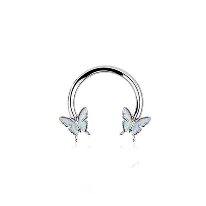 Streetwear Butterfly Stainless Steel Alloy Nose Ring In Bulk