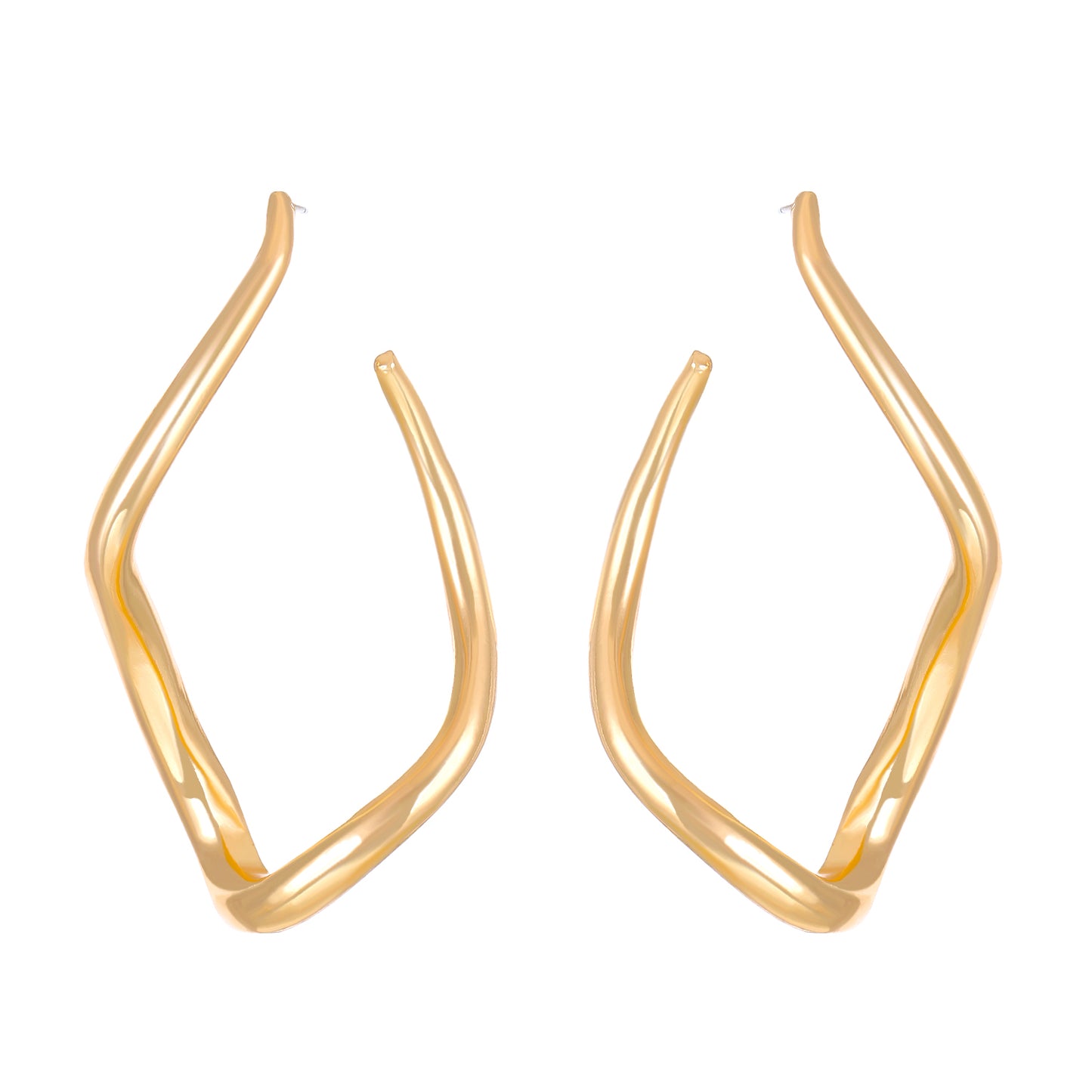 1 Pair Exaggerated Simple Style Geometric Plating Alloy Gold Plated Silver Plated Drop Earrings